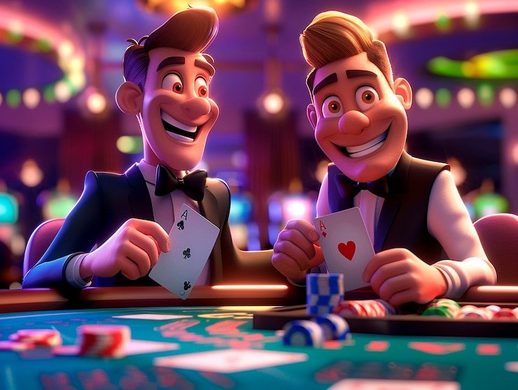 Antarmuka Teen Patti di aplikasi maksimtoto menampilkan kartu pemain dan dealer langsung